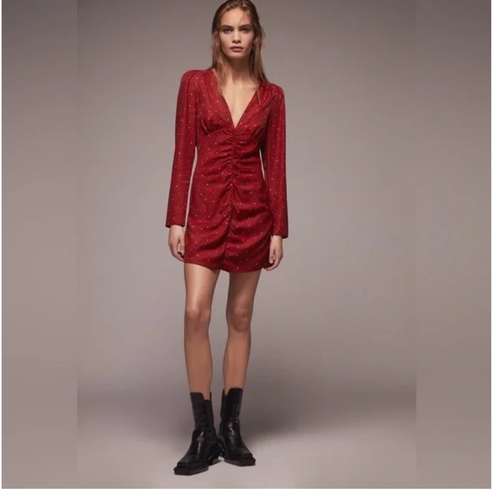 ZARA ruching Printed dress - Picture 14 of 14